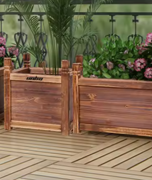 Verhoogde Houten Plantenbak – Groente- & Kruidenbak van Dennenhout voor Binnen en Buiten