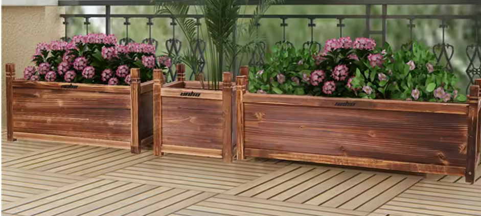 Verhoogde Houten Plantenbak – Groente- & Kruidenbak van Dennenhout voor Binnen en Buiten