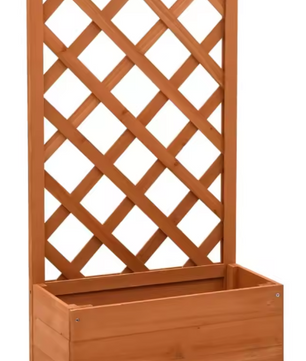 Verhoogde Plantenbak Met Trellis – Houten Bloembak met Klimrek, 90 cm Hoog
