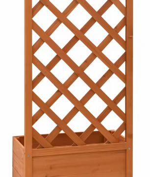Verhoogde Plantenbak Met Trellis – Houten Bloembak met Klimrek, 90 cm Hoog