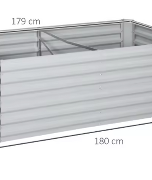 Verhoogd Tuinbed van Staal – Plantenbak voor Buiten 180×90×60 cm, Insteekbaar & Weerbestendig