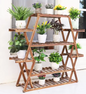 Houten Plantenrek met 8 Lagen – Grote Bloemenstandaard voor Binnen & Buiten, 94×25×106 cm