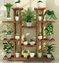 Meerlagige Houten Plantenstandaard – 16 Planken, 116 cm Hoog, Voor Binnen & Buiten