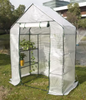 Tuinkas met 6 Niveaus – 143×73×195 cm, PE-folie & Stalen Frame, Bescherming voor Planten en Groenten