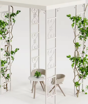Metalen Tuinpergola met Luifel – 180×180×270 cm, Herbruikbare Bruiloftsboog met Waterdichte Overkapping