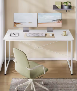 Groot Bureau met Metalen Frame – 140x60 cm Werktafel