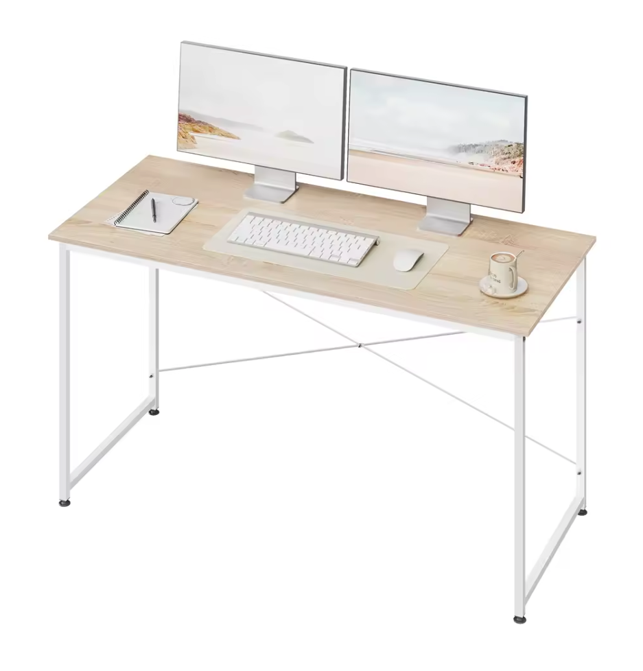 Groot Bureau met Metalen Frame – 140x60 cm Werktafel