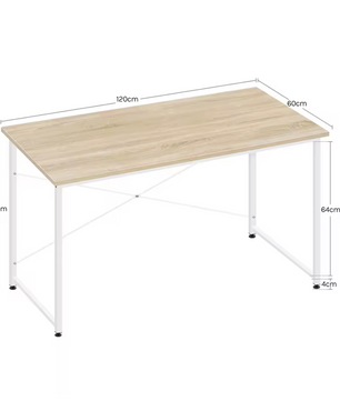 Groot Bureau met Metalen Frame – 140x60 cm Werktafel