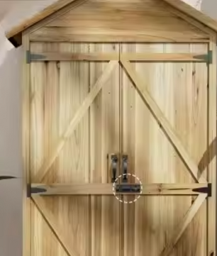 Houten Tuinschuur met Asfaltdak – 3 Verdiepingen, Waterdicht en Weerbestendig, Voor Buitenopslag, 102x54x177 cm