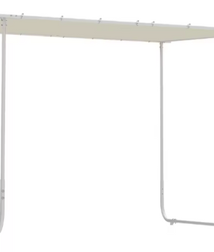 Pergola 3 x 3 m met Wielen – UV-bescherming 30+, Waterdichte Crème Overkapping voor Tuin en Terras