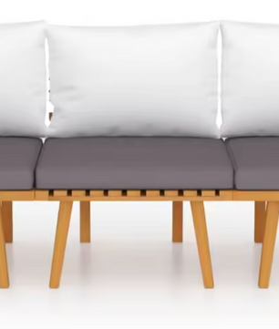 3-delige Tuinlounge Set met Kussens – Weerbestendig Acaciahout, Comfortabel voor Terras en Tuin