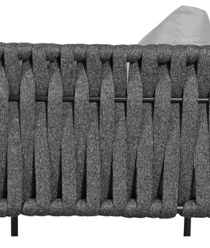 5-Persoons Tuinmeubelset – 3-Zits Bank, 2 Fauteuils en 2 Salontafels met Kussens, Weerbestendig Gegalvaniseerd Staal en Marmerglazen Tafel