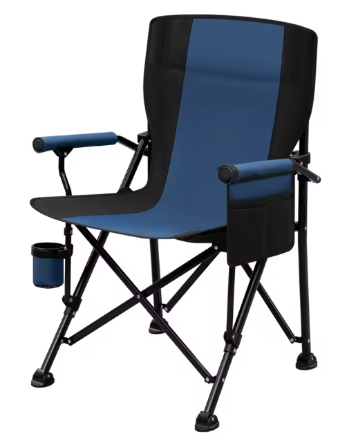 Set van 2 Draagbare Opvouwbare Campingstoelen – Lichtgewicht Zero Gravity Stoel met Bekerhouder, Zijvak en Draagtas