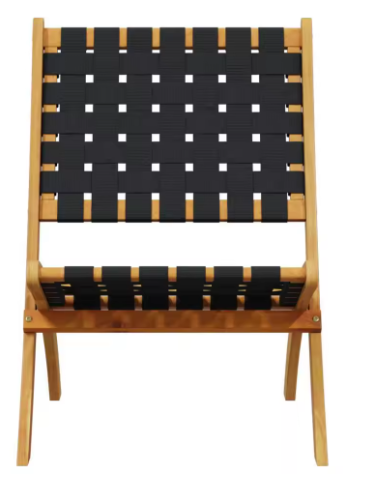 Set van 2 Opvouwbare Tuinstoelen – Massief Acaciahout & Olefine Stof, Lichtgewicht en Duurzaam