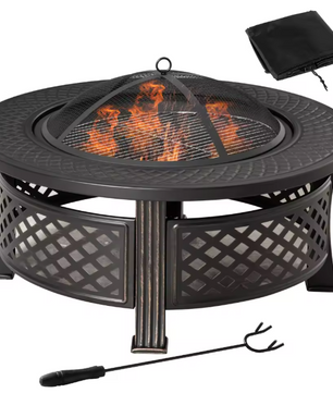 Brazier met Deksel – Houten Tuinvuurmand voor Buiten, Multifunctioneel en Duurzaam