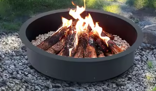 Vuurplaatsring van Koolstofstaal – Dikke Vuurplaatsinzet, DIY Kampvuurring voor Buiten