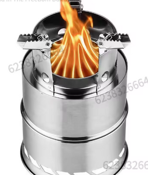 Outdoor Camping Kachel – Lichtgewicht Roestvrijstalen Houtgestookte Kachel voor Picknick, BBQ en Avonturen