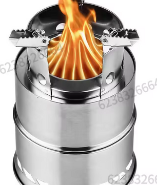 Outdoor Camping Kachel – Lichtgewicht Roestvrijstalen Houtgestookte Kachel voor Picknick, BBQ en Avonturen