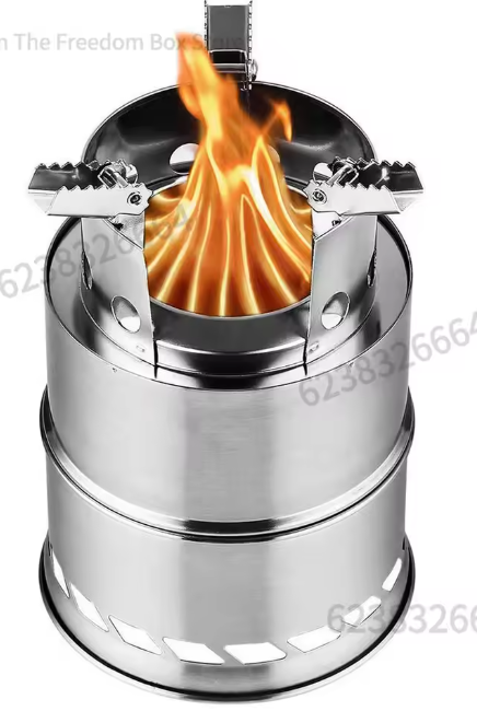 Outdoor Camping Kachel – Lichtgewicht Roestvrijstalen Houtgestookte Kachel voor Picknick, BBQ en Avonturen
