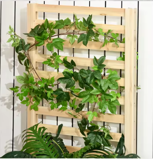 Plantenbak met Rooster voor Klimplanten en 2 Kweekdozen – Houten Tuinbak met Verhoogd Ontwerp voor Tuin, Balkon of Patio