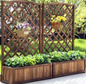 Verhoogd Tuinbed met Latwerk – Houten Plantenbak voor Groenten, Kruiden en Bloemen, Binnen en Buiten, Antieke Stijl