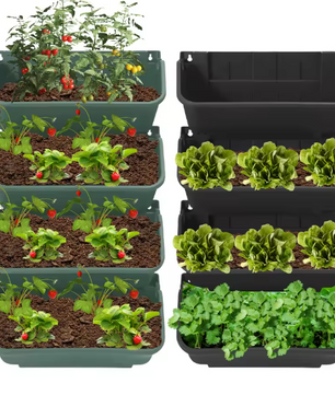 Set van 16 Verticaal Hangende Tuinplantenzakken – Wandplanter voor Kruiden, Groenten en Bloemen, Duurzaam en Ruimtebesparend
