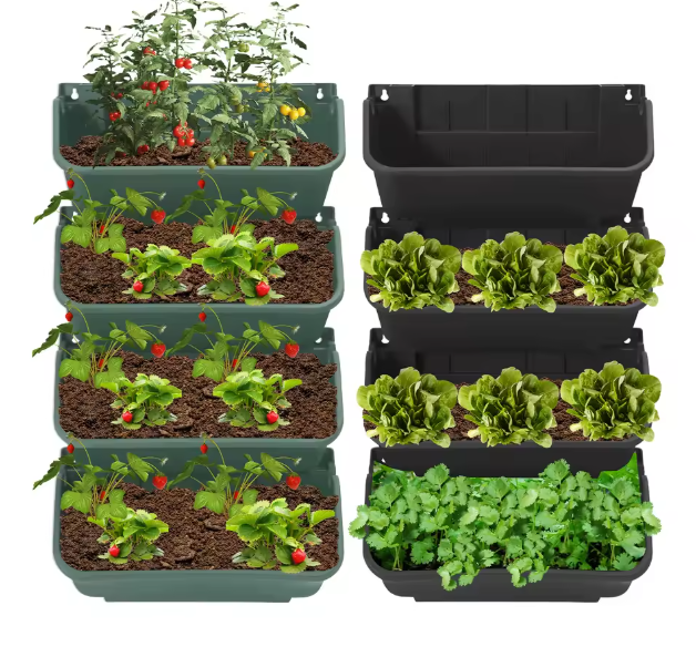 Set van 16 Verticaal Hangende Tuinplantenzakken – Wandplanter voor Kruiden, Groenten en Bloemen, Duurzaam en Ruimtebesparend