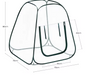 Pop-up Mini-Kas voor Planten – 70x70x80 cm, Wintertent voor Tuin en Groenten met Ritssluiting en Grondspijkers