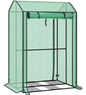 Pop-up Tuinkas voor Planten en Groenten – Winterbescherming met Oprolde Deur en Wielen, 70x70x150 cm