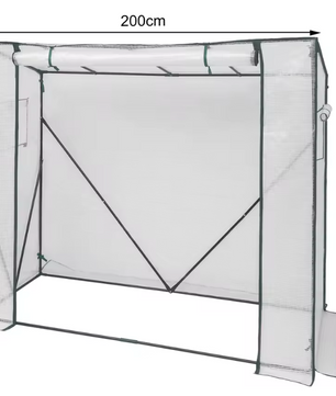 Pop-up Tuinkas voor Planten – Winterbescherming met PVC Afdekking en Stalen Frame, 200x77x146/169 cm