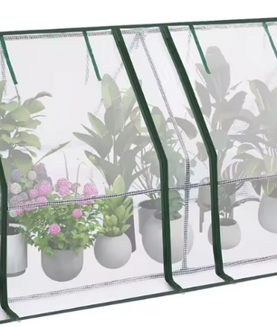 Tuinkas met Oproldeur – Bescherming voor Planten, Groenten en Bloemen, Stalen Frame, 200x77x146/169 cm