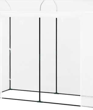 Tuin Kas met Oproldeur en Wielen – Winterbescherming voor Planten, Groenten en Bloemen, 170x68x200 cm