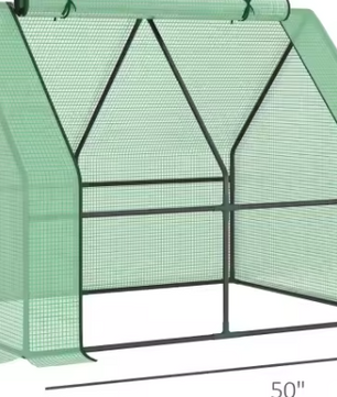 Verhoogd Tuinbed met Kasbedekking – Bescherming voor Planten, Groenten en Bloemen, 50 cm