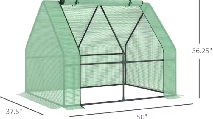 Verhoogd Tuinbed met Kasbedekking – Bescherming voor Planten, Groenten en Bloemen, 50 cm