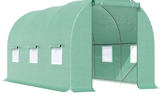 Kas voor Tuin en Terras – Verhoogd Plantengroeihuis met Mosquitoraam, 450x200x200 cm
