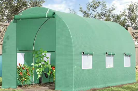Kas voor Tuin en Terras – Verhoogd Plantengroeihuis met Mosquitoraam, 450x200x200 cm