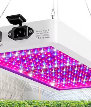LED Groeilicht voor Kamerplanten – Volledig Spectrum, Dimbaar, 216 LEDs, Dubbele Schakelaar, Waterdichte Hanglamp voor Plantenkweek
