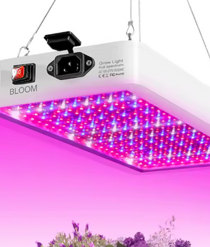 LED Groeilicht voor Kamerplanten – Volledig Spectrum, Dimbaar, 216 LEDs, Dubbele Schakelaar, Waterdichte Hanglamp voor Plantenkweek