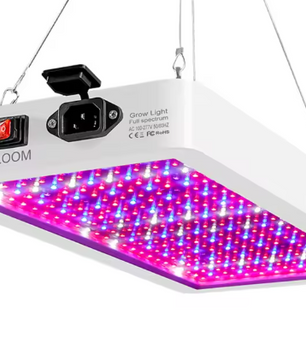 LED Groeilicht voor Kamerplanten – Volledig Spectrum, Dimbaar, 216 LEDs, Dubbele Schakelaar, Waterdichte Hanglamp voor Plantenkweek