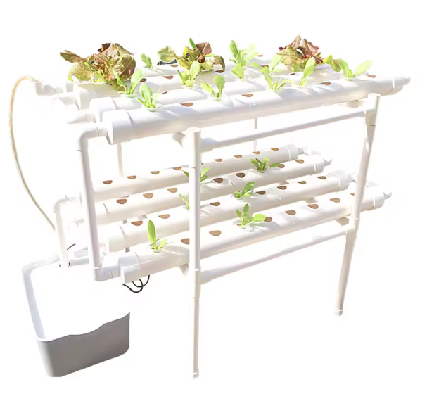 Hydrocultuur Kweekset – 36/72 Plantgaten, Automatisch Irrigatiesysteem, PVC Groente- en Bloemen Kweekset voor Binnen en Buiten