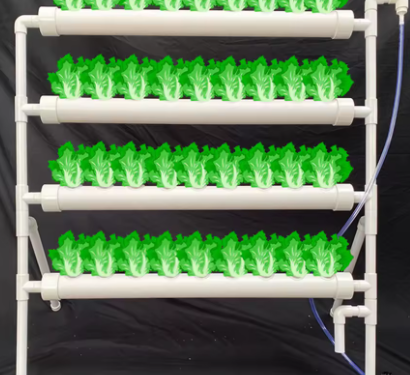 Hydrocultuur Kweekset – 36 Gaten, 4 Buizen, Grondloze Teelt met Automatisch Irrigatiesysteem, PVC Waterpomp voor Groenten en Bloemen