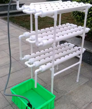 Hydrocultuur Kweekset – 108 Plantlocaties, Grondloze Teelt met 3 Laag Pijpsysteem, Automatisch Irrigatiesysteem voor Groenten en Bloemen