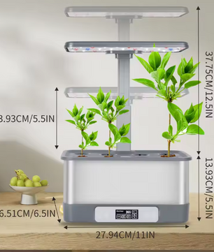 8-Gaats Smart APP-bediening Hydrocultuur Kweekset met Volledige Spectrum Verlichting – Grondloze Plantkit voor Groenten, Bloemen en Fruit
