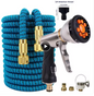 Tuinwaterslang 2.5-37.5 Meter Uitbreidbare Flexibele Slang met PVC Haspel voor Irrigatie, Auto Wassen en Tuinboerderij