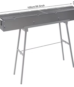 Opvouwbare Houtskoolbarbecue – Draagbare BBQ Grill met 3 Branders, Ideaal voor Kamperen en Buitenfeesten
