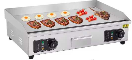 Commerciële Elektrische Bakplaat – 4,4 kW Aanrecht Grill voor Thuis & Professioneel Gebruik