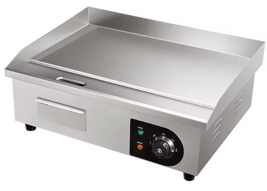 Commerciële Elektrische Bakplaat – 1600 W Roestvrijstalen Aanrecht Grill met Temperatuurregeling