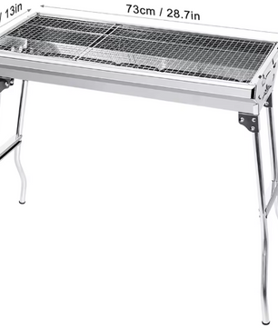 Opvouwbare Roestvrijstalen BBQ Grill – Draagbare Houtskoolbarbecue voor Buiten