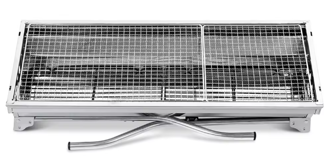Opvouwbare Roestvrijstalen BBQ Grill – Draagbare Houtskoolbarbecue voor Buiten