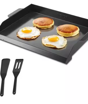 Koolstofstalen Grillplaat – Universele Platte Bakplaat voor Gasgrill & BBQ